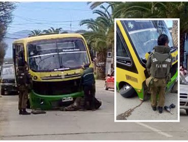 Bus pierde sus dos ruedas delanteras tras protagonizar accidente de tránsito en Limache