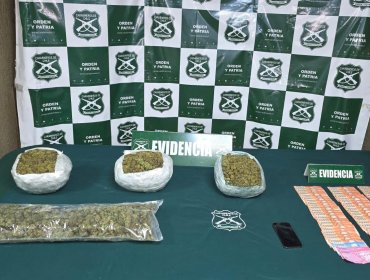 Detienen a hombre de 25 años tras incautar más de 4 kilos de marihuana en Nogales