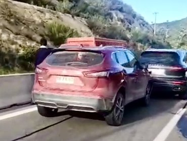 Dos accidentes complicaron el tránsito en ruta Las Palmas y generaron alta congestión en Viña del Mar en dirección a Placilla de Peñuelas