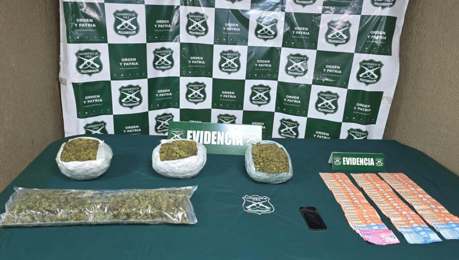 Detienen a hombre de 25 años tras incautar más de 4 kilos de marihuana en Nogales