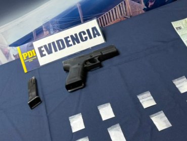 Detienen a dos personas en Villa Alemana por microtráfico e infracción a la Ley de Armas