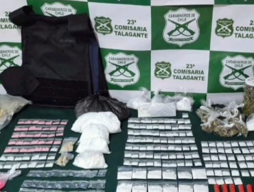 Desbaratan centro de acopio de drogas en medio de Operativo de Carabineros en Talagante