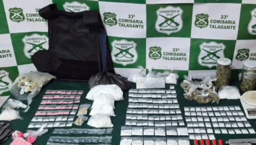 Desbaratan centro de acopio de drogas en medio de Operativo de Carabineros en Talagante