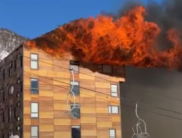 Nevados de Chillán suspende operaciones tras incendio que afectó a instalaciones de hotel