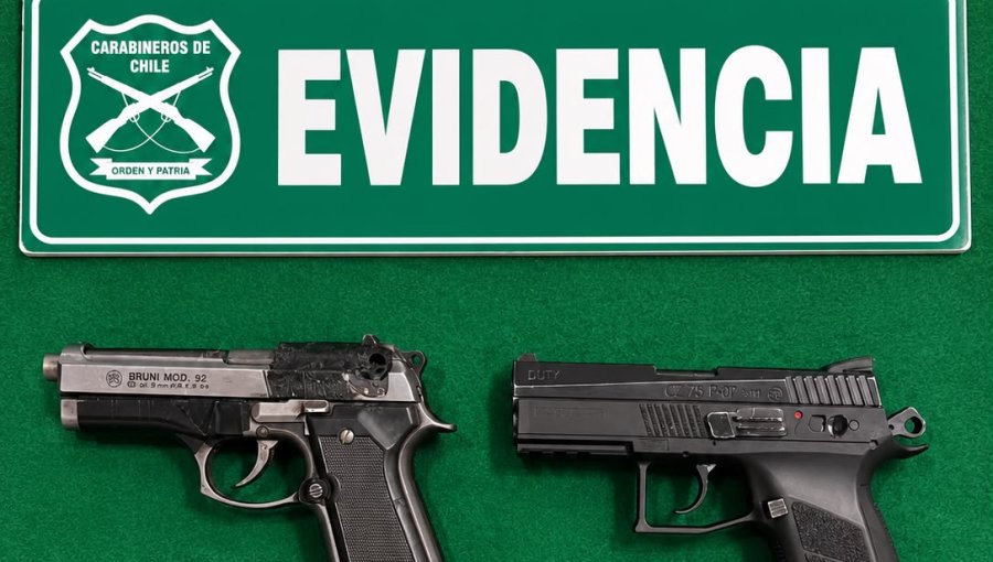 Operativo nocturno en Viña del Mar: Carabineros detiene a tres jóvenes tras persecución e incauta armas modificadas