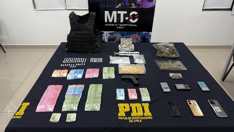 Diez detenidos deja operativo de la PDI por tráfico de drogas en La Pintana