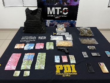 Diez detenidos deja operativo de la PDI por tráfico de drogas en La Pintana