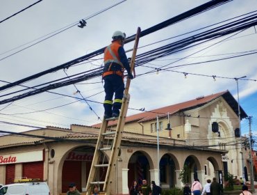 Villa Alemana inicia el retiro de fibra óptica en desuso y ordena el cableado en el paseo Latorre