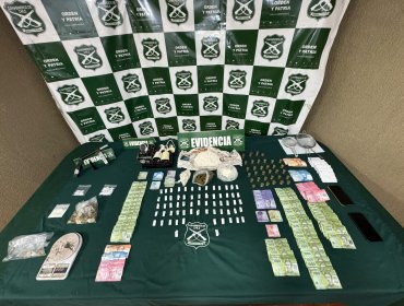 Desarticulan organización criminal en La Calera: OS7 de Carabineros detiene a siete personas y decomisa drogas y armas