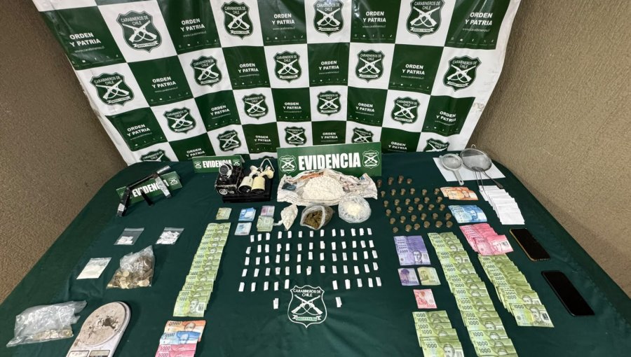 Desarticulan organización criminal en La Calera: OS7 de Carabineros detiene a siete personas y decomisa drogas y armas