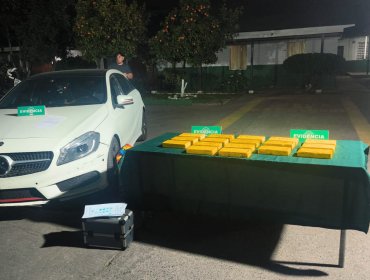 Carabineros detiene a sujeto con 17 kilos de cocaína avaluados en $250 millones en San Joaquín