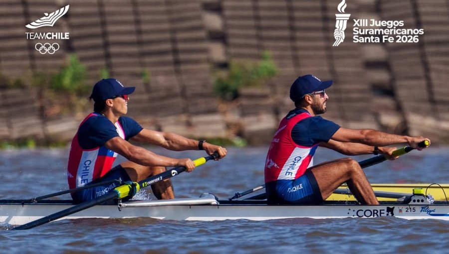 El remo le da un nuevo oro a Chile: César Abaroa y Marcelo Poo se imponen en los Juegos Suramericanos 2026