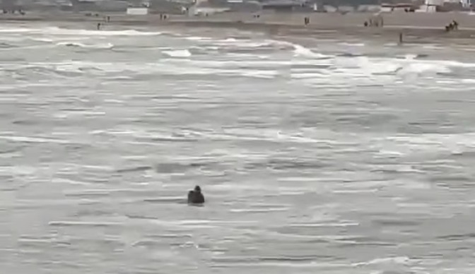 Minutos de terror: rescatan a bañista que luchaba por salir del mar en playa de Cartagena
