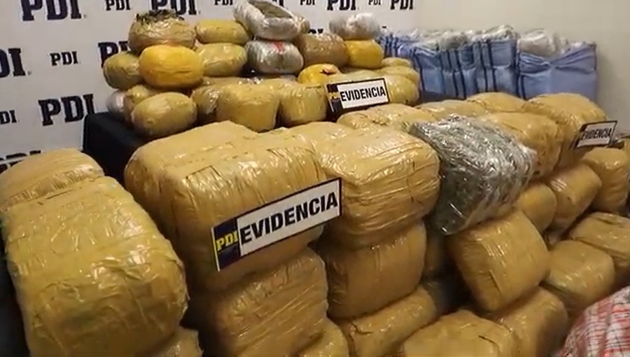 PDI detiene a ciudadano venezolano con 800 kilos de marihuana avaluada en $4.000 millones