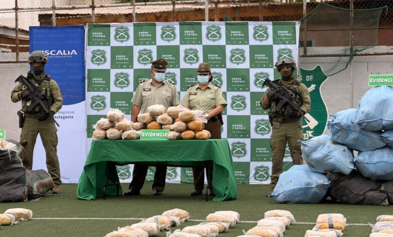 Incautan más de 1,4 toneladas de marihuana en operativos en Calama y San Pedro de Atacama