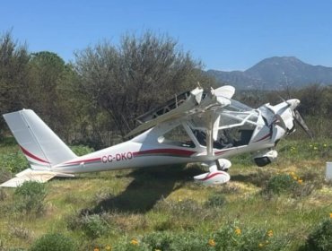 Avioneta cayó cerca de la ruta 68 en inmediaciones del aeródromo de Curacaví: ocupante resultó ileso