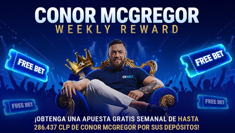 Conor McGregor y su alianza con 1xBet: como obtener apuestas gratis cada semana