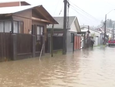 372 viviendas con daño menor por sistema frontal entre las regiones de O'Higgins y Los Lagos