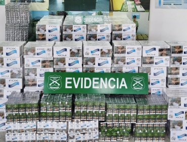 Detienen a dos pasajeros de bus con 6.400 cajetillas de cigarros de contrabando en Nogales