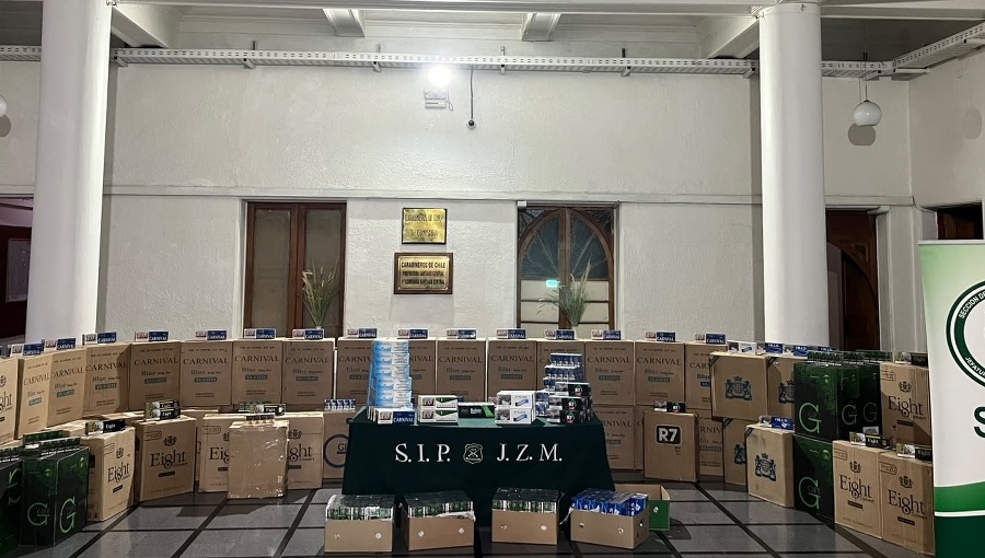 Carabineros incauta casi 4 mil cartones de cigarrillos de contrabando en Conchalí