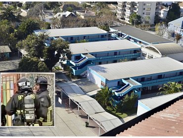 Intento de robo de cañería provocó fuga de gas que obligó a evacuar a unas 80 personas del Liceo Bicentenario de Viña del Mar