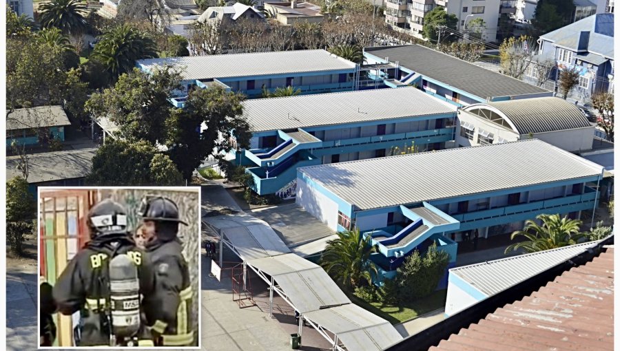 Intento de robo de cañería provocó fuga de gas que obligó a evacuar a unas 80 personas del Liceo Bicentenario de Viña del Mar