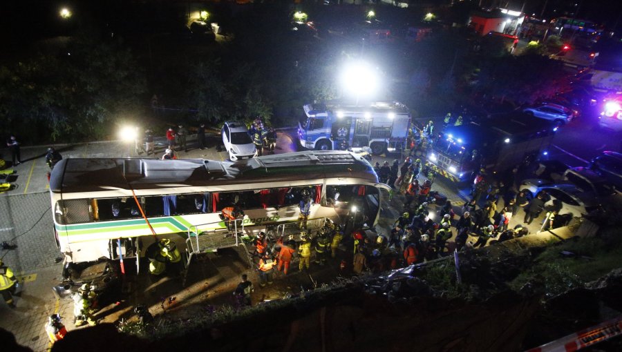 Amplían a 72 horas detención de chofer que desbarrancó bus en Valparaíso