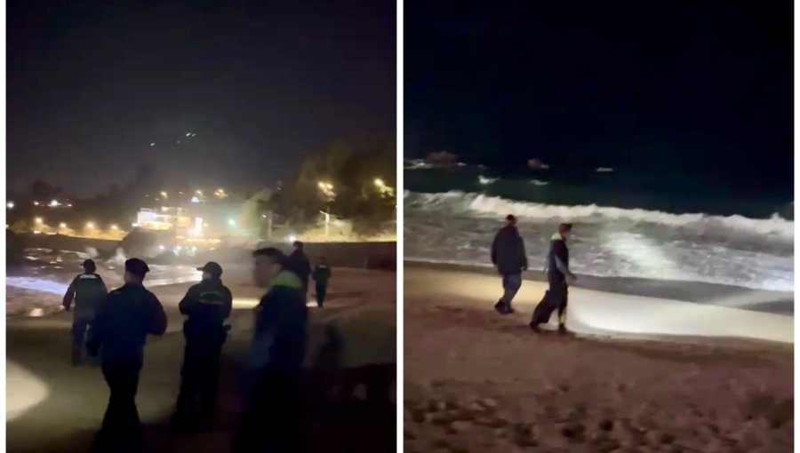 Armada desplegó más de 50 personas y dos drones en búsqueda de hombre desaparecido en playa Las Salinas de Viña del Mar
