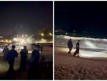 Armada desplegó más de 50 personas y dos drones en búsqueda de hombre desaparecido en playa Las Salinas de Viña del Mar