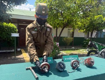 Detienen en San Joaquín a hombre que robaba motores de scooters eléctricos para vender su cobre y comprar droga