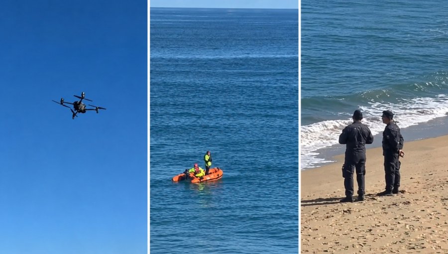 De aniversario de matrimonio a tragedia: sigue la búsqueda de hombre desaparecido en la playa Las Salinas de Viña del Mar