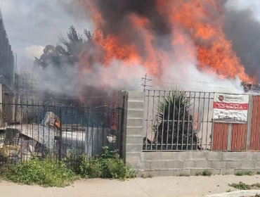 Incendio consumió completamente una casa-habitación en Quilpué: no se registraron lesionados