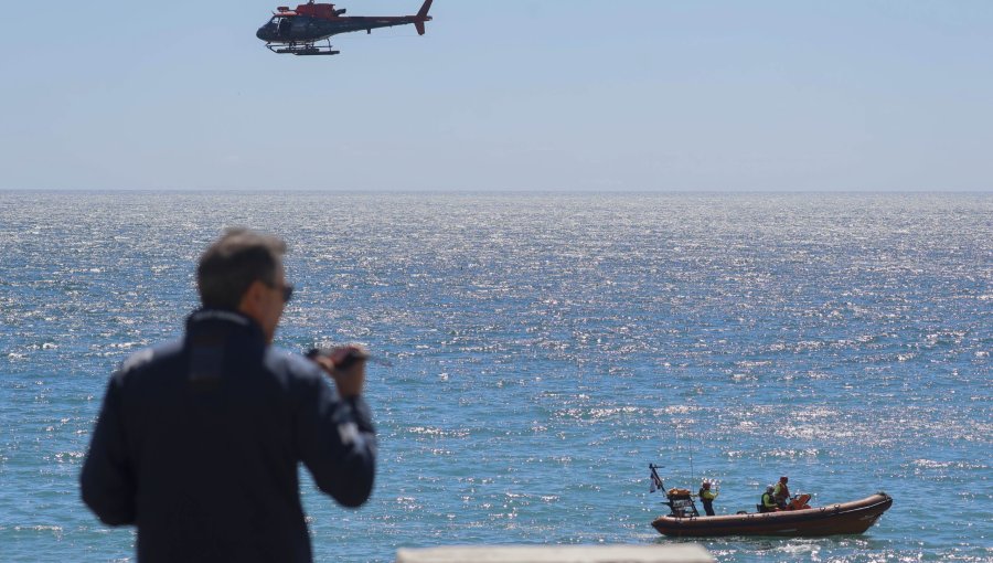 Por aire, mar, tierra y bajo el agua: inician quinta jornada de búsqueda de hombre desaparecido en playa de Viña del Mar