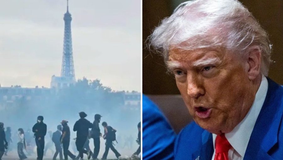 Trump apunta a la migración por las protestas en Francia y exige el cierre de fronteras: "Se han apoderado del país"