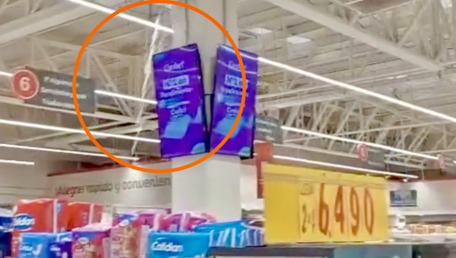 Intensas lluvias provocan inundaciones en al menos dos supermercados de Quillota