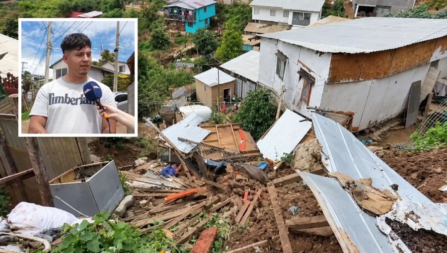 ''Quedamos con lo puesto, perdimos todo'': la dramática historia de la familia afectada por el colapso de su casa en Viña del Mar
