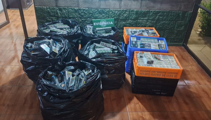 Carabineros incauta 142 mil cigarrillos de contrabando en La Ligua y detiene a tres sujetos