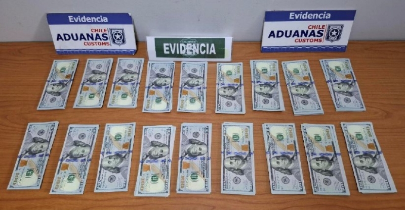 Detectan más de US$ 23 mil no declarados en el complejo fronterizo Los Libertadores en Los Andes