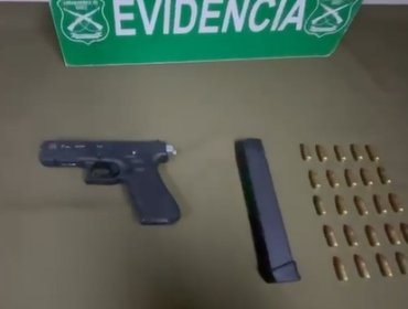 Detienen en La Pintana a sujeto de 19 años con antecedentes por homicidio y un arma de fuego