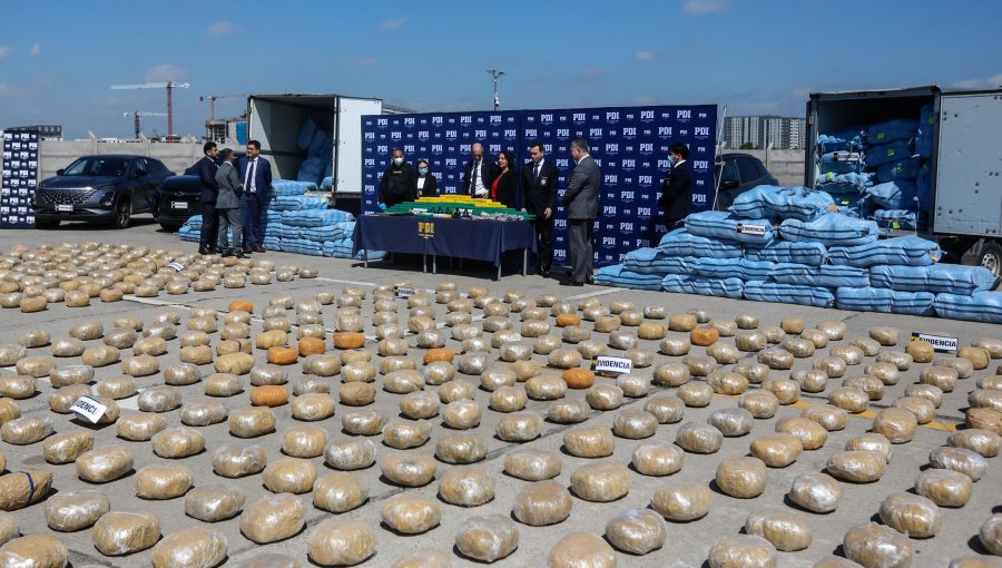 Capturan a banda que introdujo al país casi 3 toneladas de droga para distribuirla en la región Metropolitana y en el sur