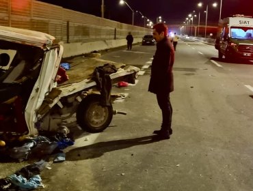 Dos personas pierden la vida tras choque entre camión y camioneta con carga agrícola en la ruta 5 de Copiapó