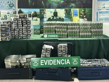 Tres detenidos en Nogales tras incautación de más de 5.200 cajetillas de cigarrillos de contrabando