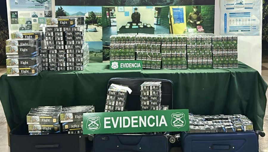 Tres detenidos en Nogales tras incautación de más de 5.200 cajetillas de cigarrillos de contrabando