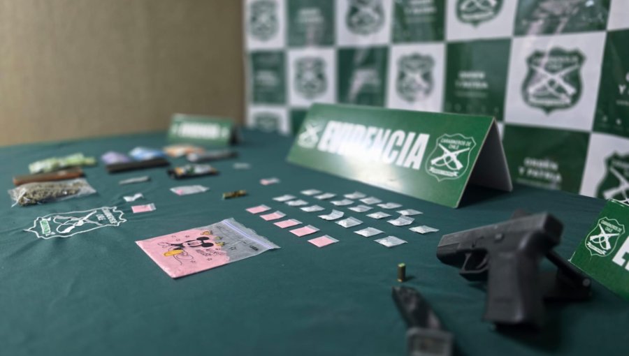 Cuatro detenidos por tráfico de drogas e infracción a la Ley de Armas en Viña del Mar