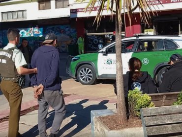 Sujeto fue detenido tras amenazar con un cuchillo a tres mujeres y agredir a una perra en Quillota
