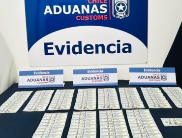 Aduanas detecta US$12.100 no declarados durante control de pasajeros en paso fronterizo Los Libertadores